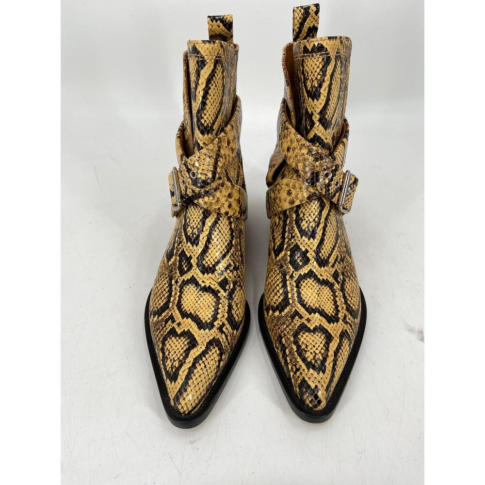 Chloe Rylee Python Snakeskin Print Leather Buckle… - image 7